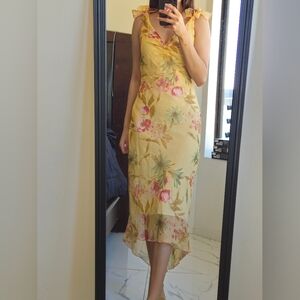 vintage flowy asymmetrical summer dress